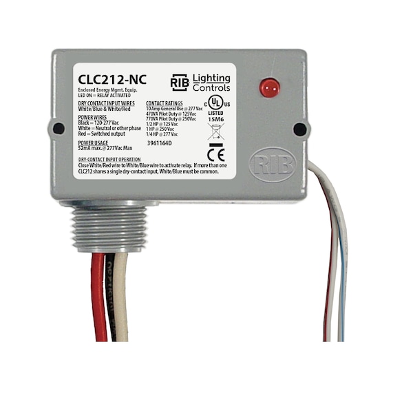 Closet Light Controller Relay, 10 Amp SPST-N/C, Separated Class 2 Dry